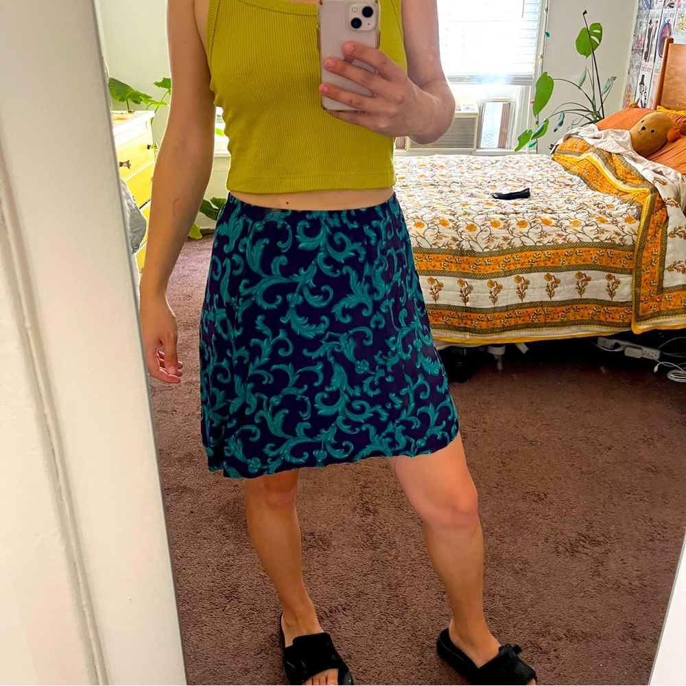 Vintage paisley mini skirt